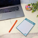 Threads, wine, and questionable decisions - A6 tear-off notepad