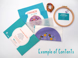 Houseplant Pilea Botanical Handmade Embroidery Kit Hoop Art