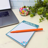 Threads, wine, and questionable decisions - A6 tear-off notepad