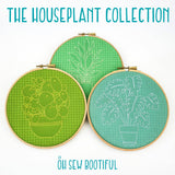 Houseplant Pilea Botanical Handmade Embroidery Kit Hoop Art