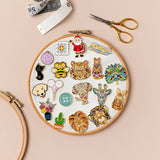 Sew on sew forth button needle minder