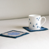 Slow Stitched Linen Coasters Kit, Sewing Project, Craft Kit