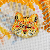 Mandala Fox Needle Minder for Cross Stitch & Embroidery
