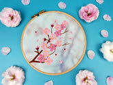 Cherry Blossom Handmade Embroidery Hoop Kit