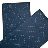 Sashiko pre-printed Indigo cotton squares