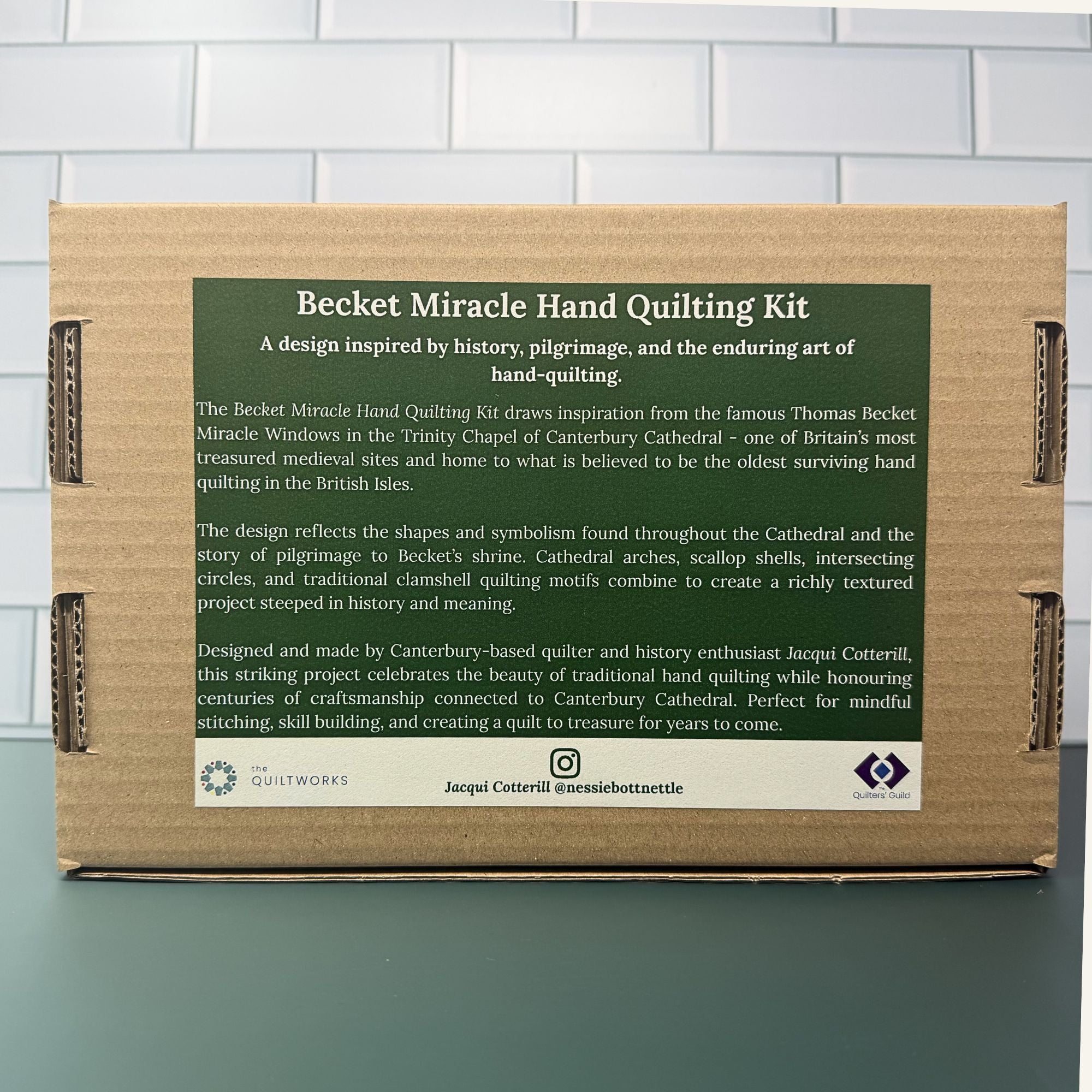 Becket Miracle Hand Quilting Kit | Canterbury-Inspired Quilt Kit by Jacqui Cotterill