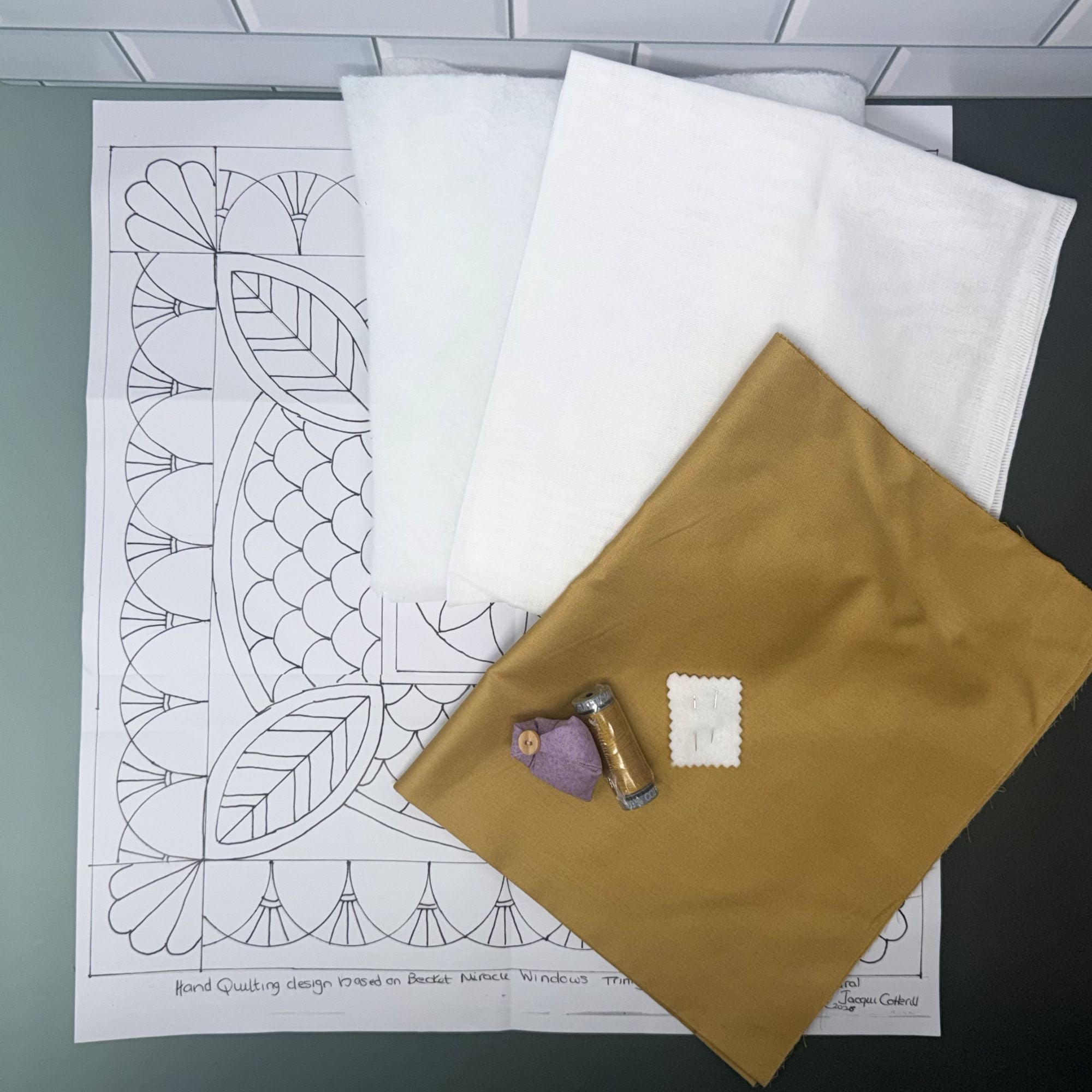 Becket Miracle Hand Quilting Kit | Canterbury-Inspired Quilt Kit by Jacqui Cotterill