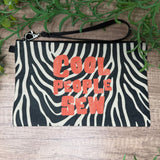Cool People Sew zebra print zippy bag