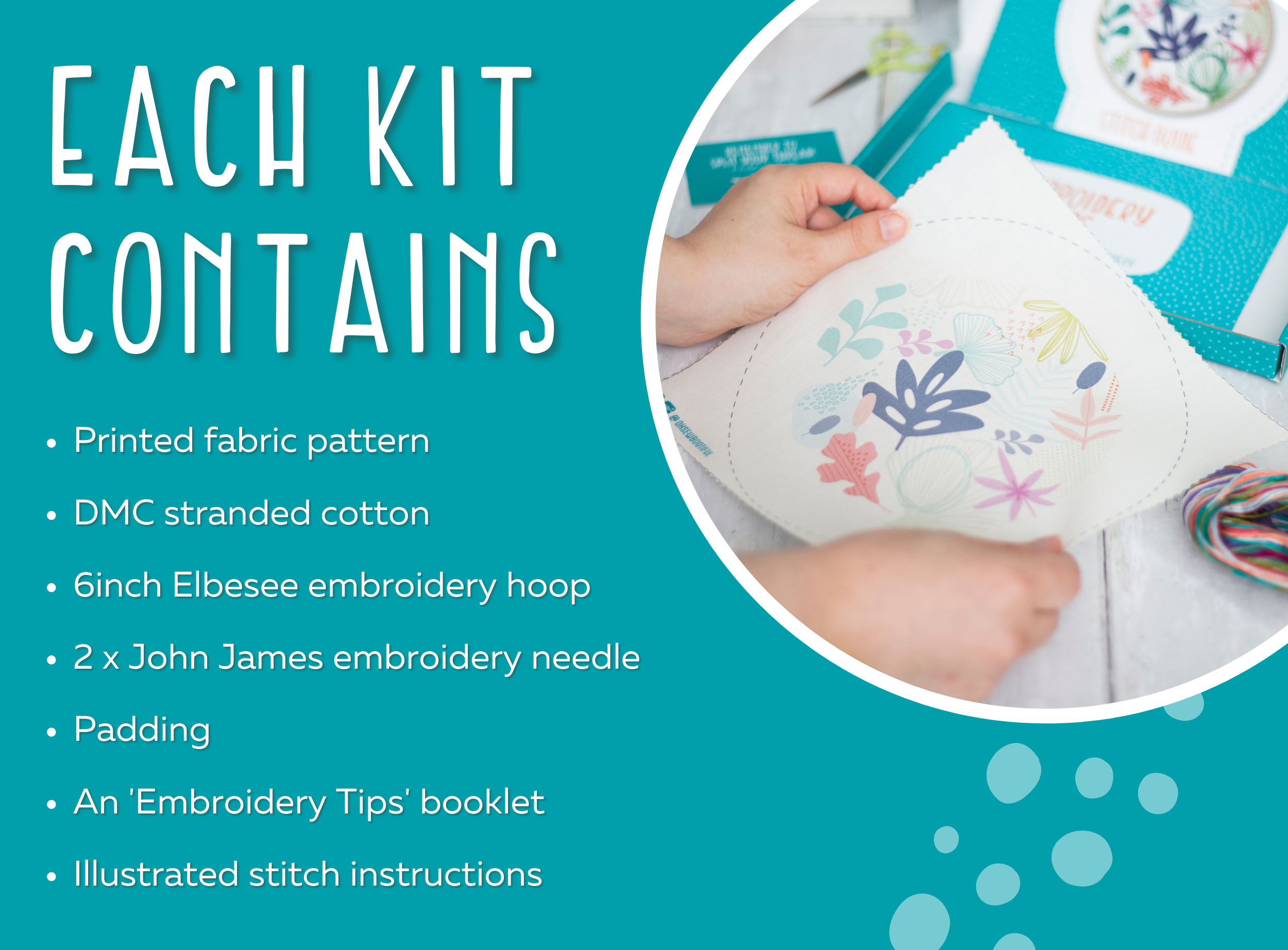 Cherry Blossom Handmade Embroidery Hoop Kit