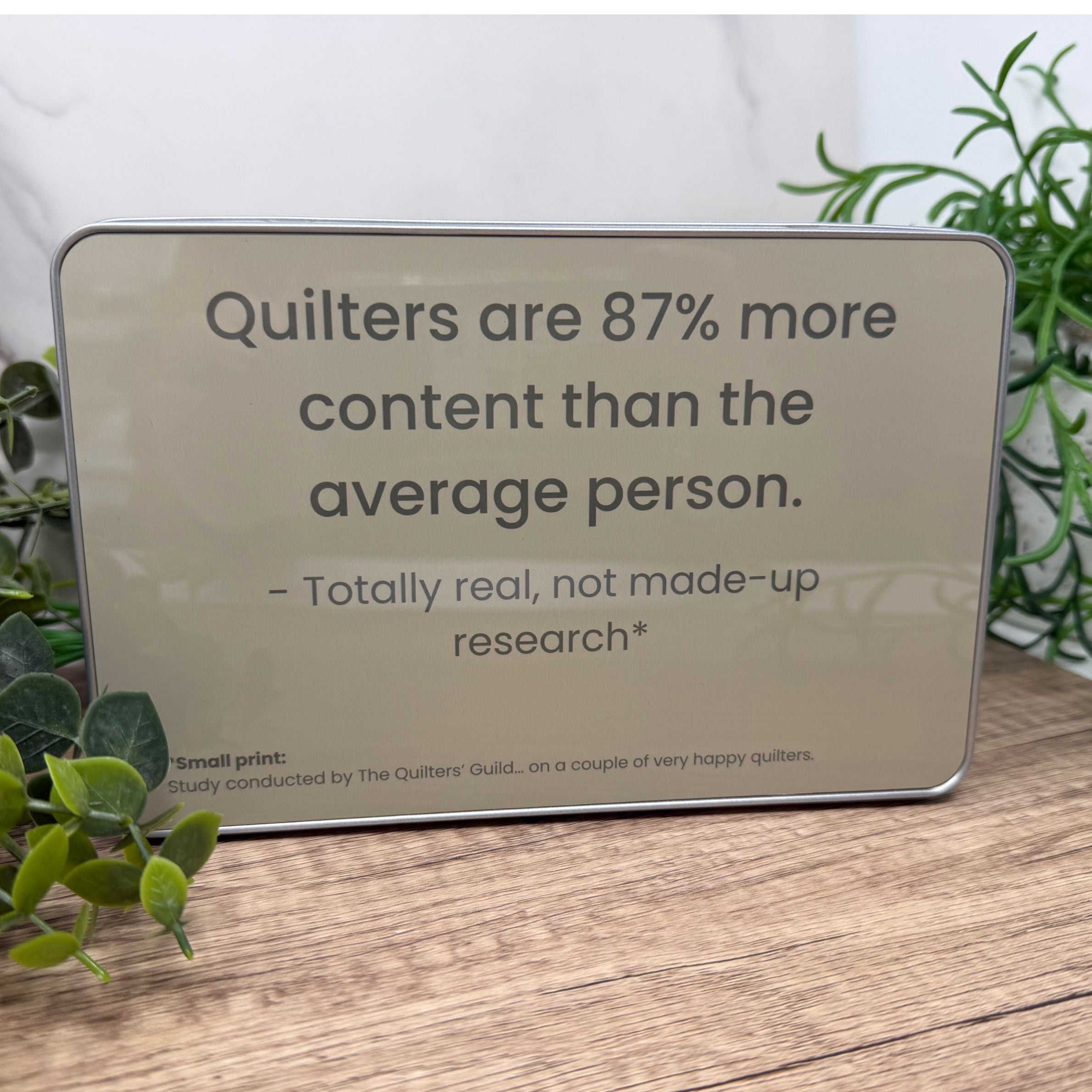 The Highly Questionable Quilting Statistics Tin