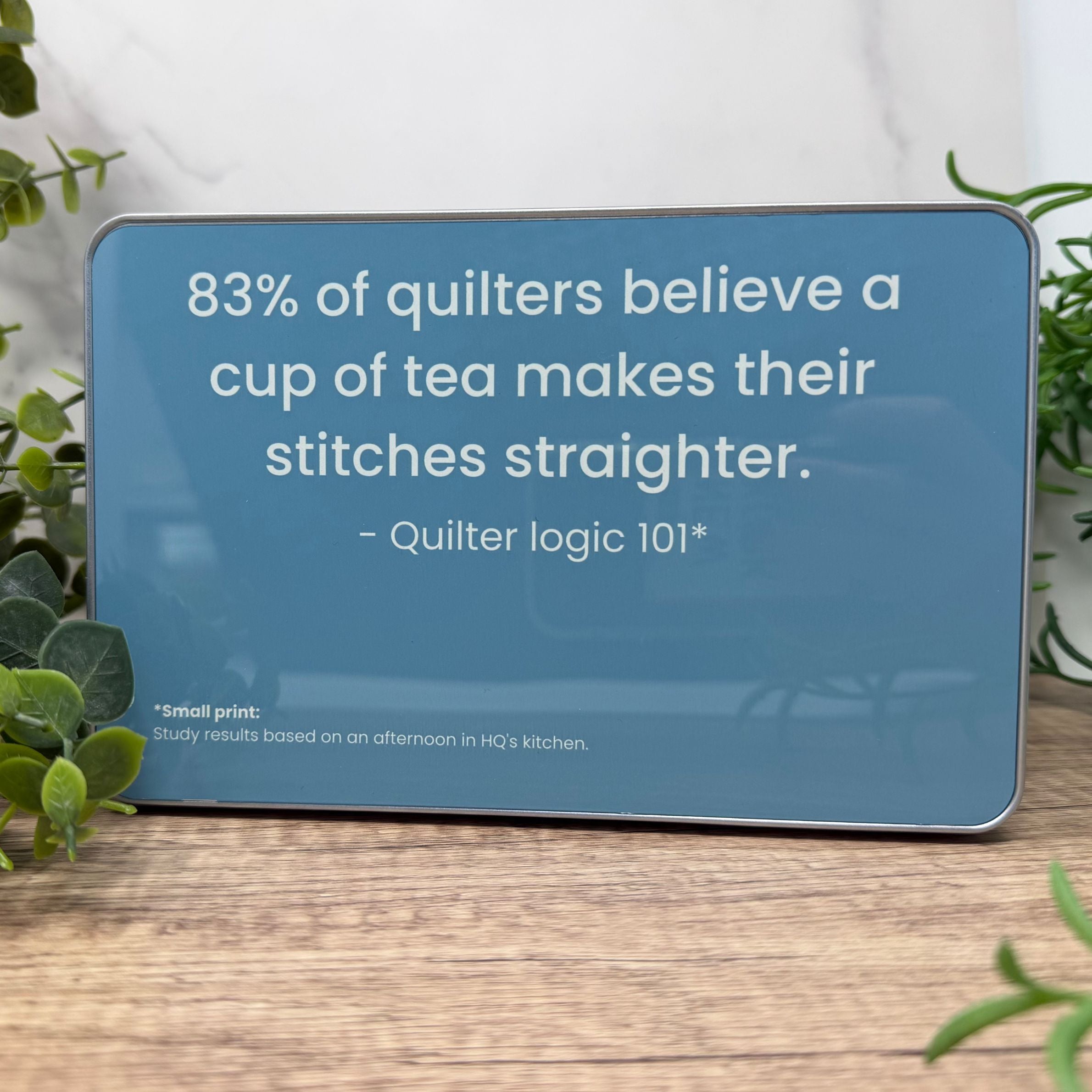 The Highly Questionable Quilting Statistics Tin