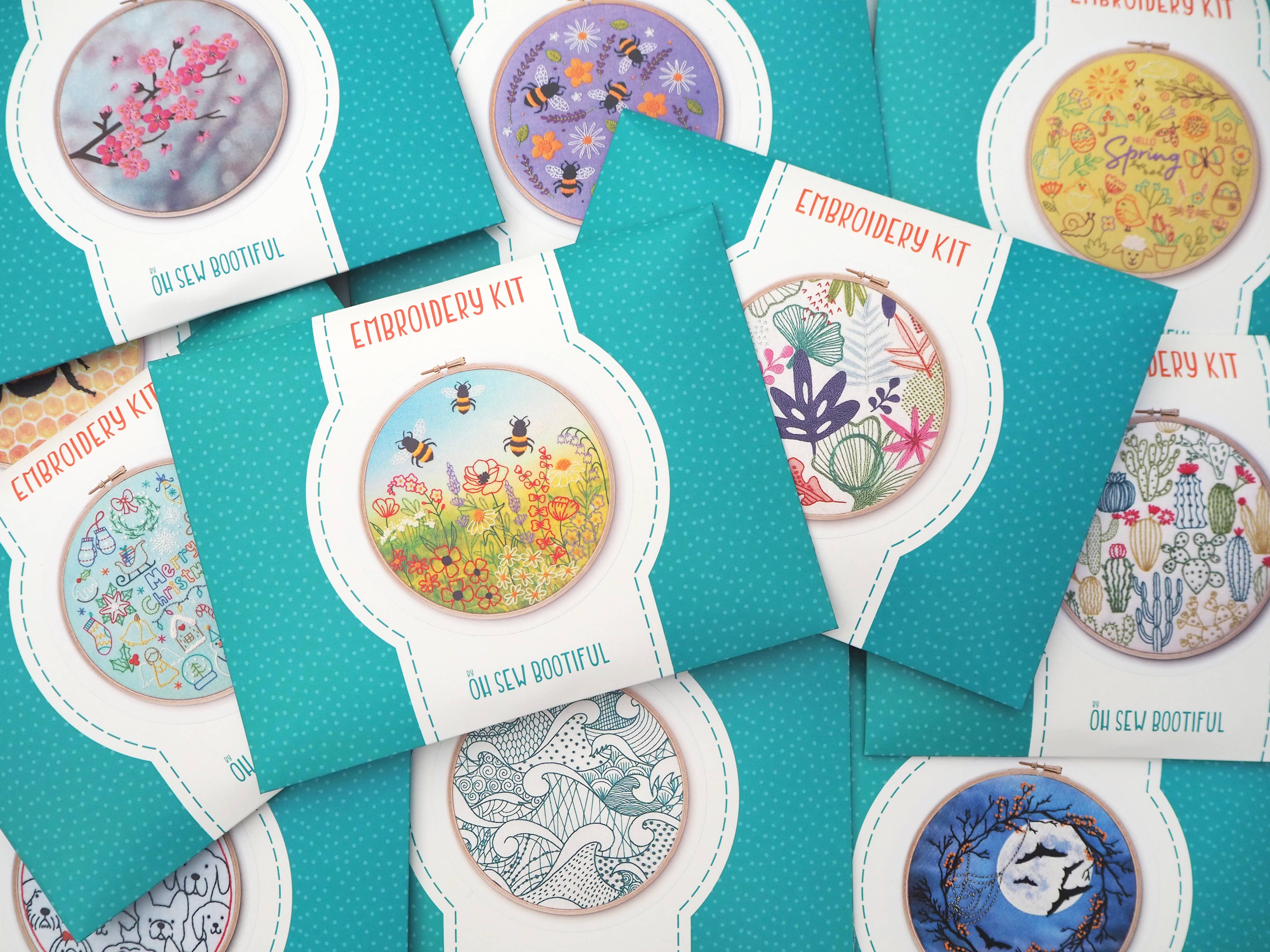 She Blooms Feminist Handmade Embroidery Kit Hoop Art