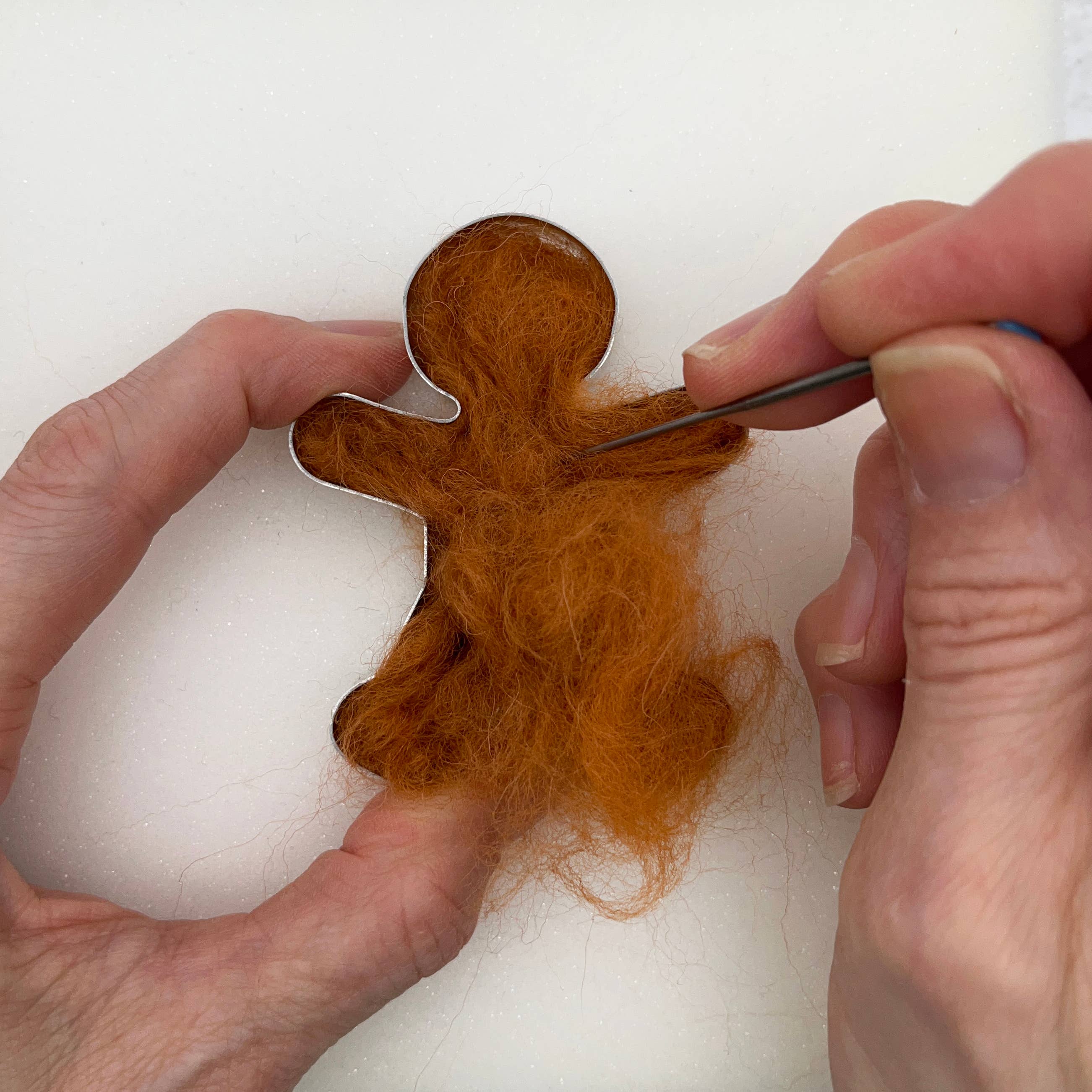 Needle Felting Kit, Gingerbread Decorations. Christmas craft