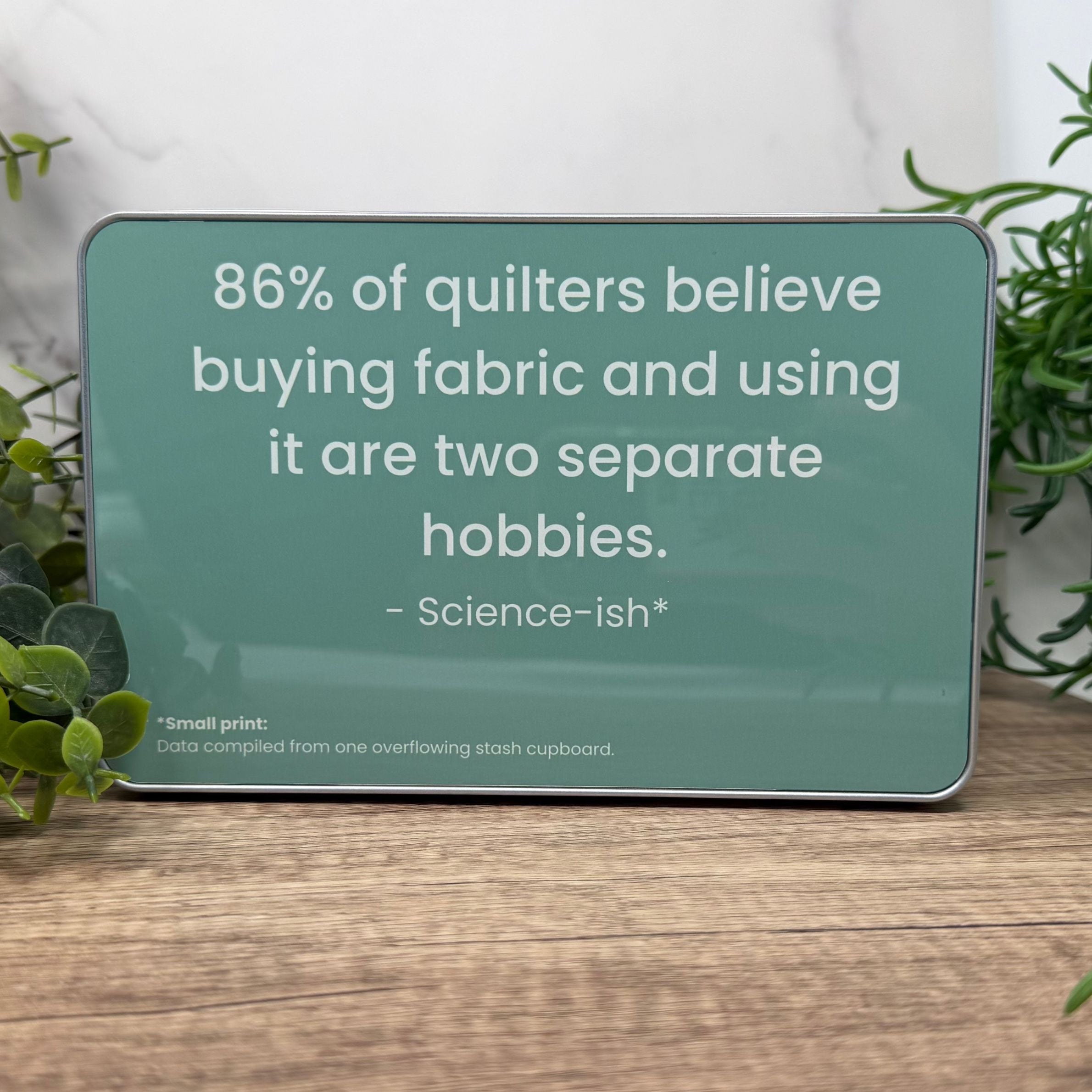 The Highly Questionable Quilting Statistics Tin