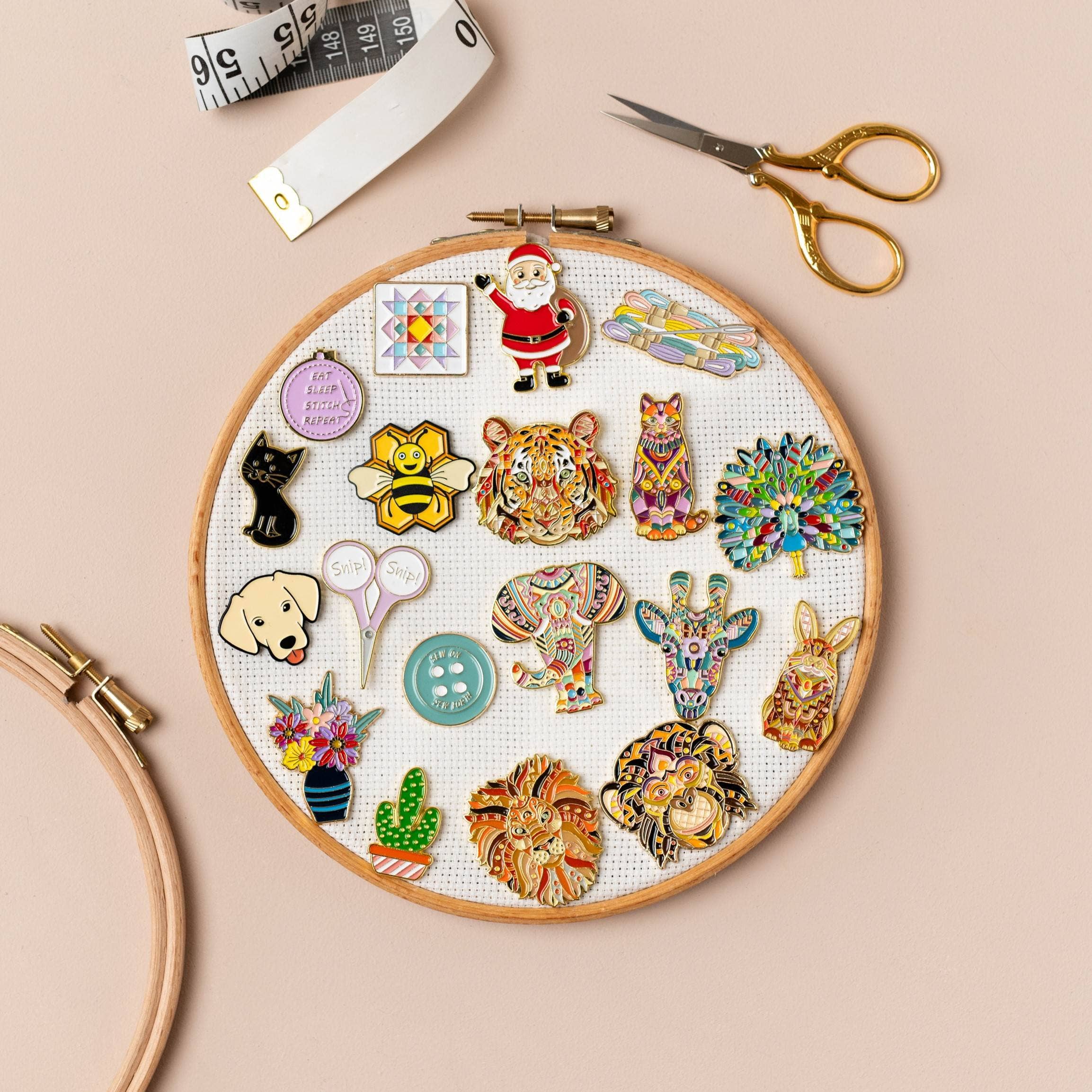 Mandala Fox Needle Minder for Cross Stitch & Embroidery