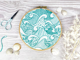 Stormy Seas Handmade Embroidery Kit Hoop Art