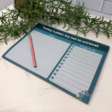 A4 tear-off desk planner – Today's plan: try not to unravel
