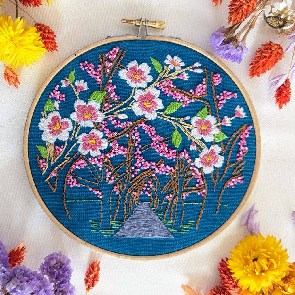Cherry Blossom Embroidery Kit
