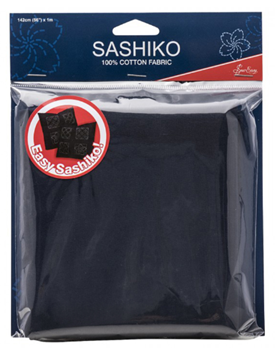 Sashiko: Cotton Fabric: 1m x 1.42m - Navy | White | Ivory