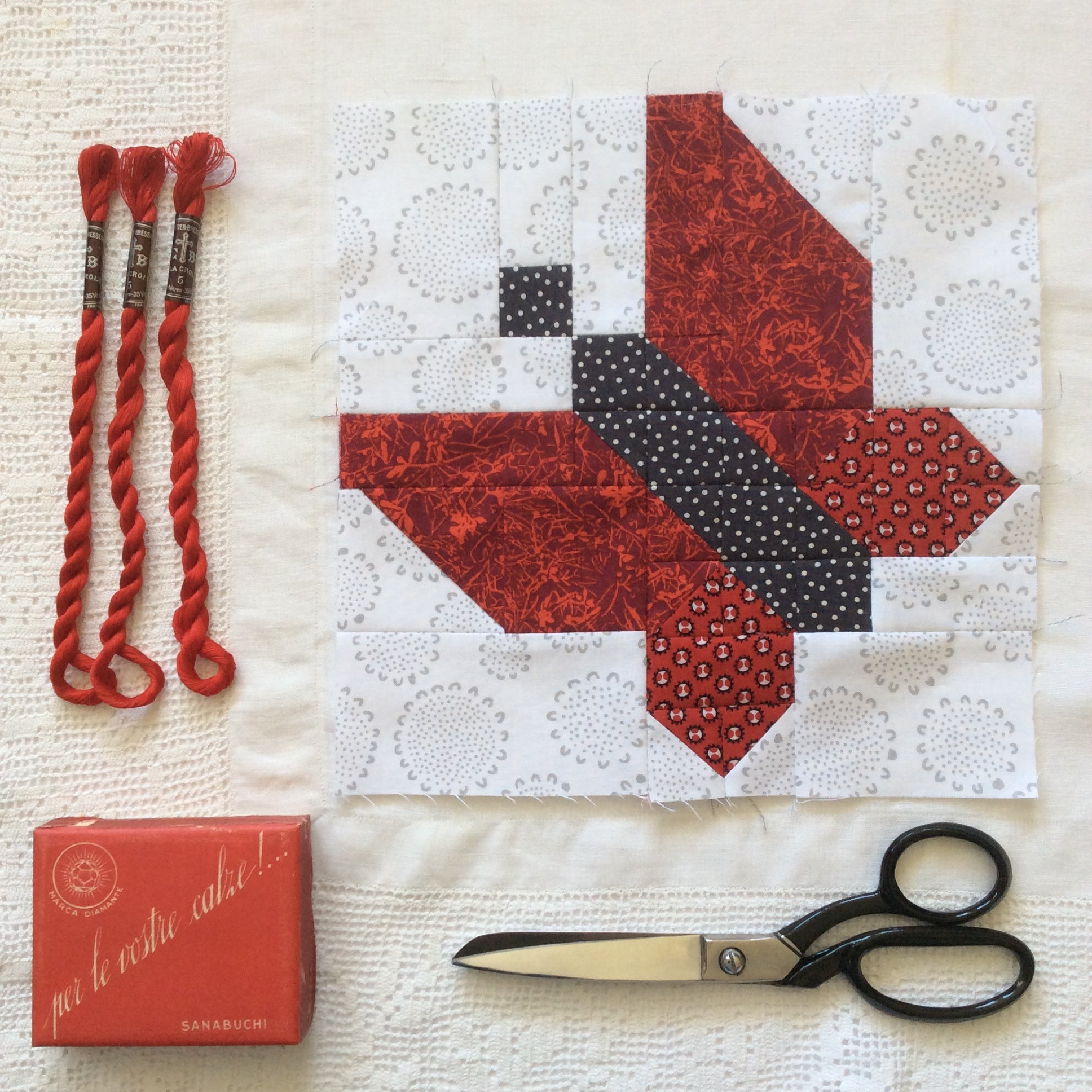 Reimagined Red Manor House Quilt Pattern by Jenni Smith